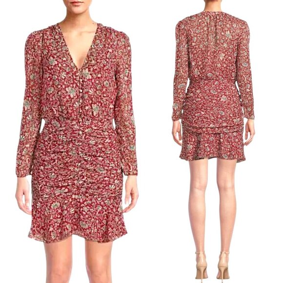 Veronica Beard Dresses & Skirts - VERONICA BEARD, Women’s ‘Rosalia’ Silk Mini Dress in ‘Cranberry’ - Red, Size 4